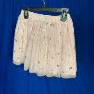 Carters Girls Pink Tulle tutu skirt with silver bows Size 6